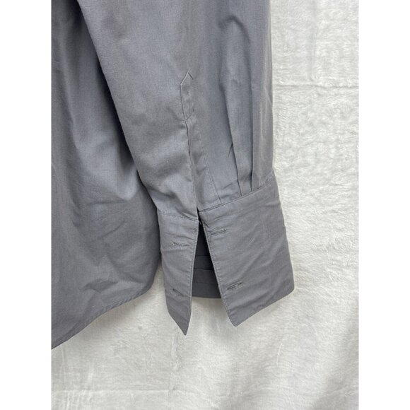 Enrico Garcia Mens Gray Button Up Dress Shirt Size 3XL 19-36/37 Long Sleeve - Picture 3 of 8